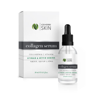 ICEHERBS SKIN collagen serum með C vítamíni 30 ml.